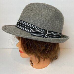 Goorin Fedora Hat 100% Wool Size L/XL Gray